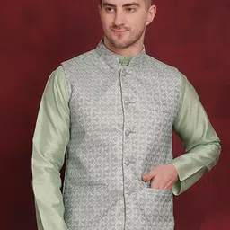 Jompers Woven Design Nehru Jacket-17