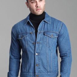 Dream of Glory Inc Men Blue Washed Lightweight Outdoor Denim Jacket-image-49