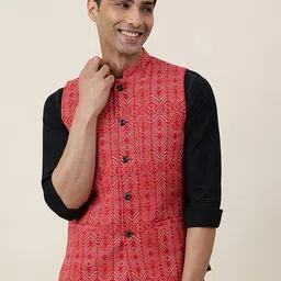 Fabindia Printed Pure Cotton Nehru Jacket-picture-57