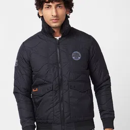 SPYKAR Stand Collar Slim Fit Puffer Jacket-27