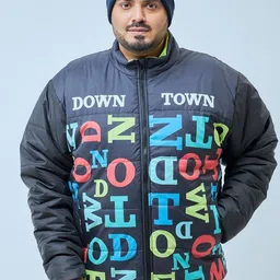 Bewakoof Plus Typography Oversized Plus Size Puffer Jacket-picture-49