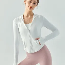 JC Collection Lightweight Hooded Crop Sporty Jacket-image-30