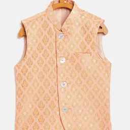 YK Boys Ethnic Self Pattern Buti Nehru Jacket-picture-42