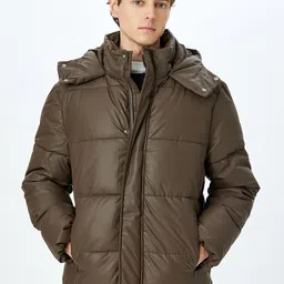 Koton Men Colourblocked Longline Parka Jacket-image-10