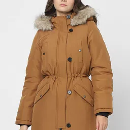 Vero Moda Faux Fur Trim Lightweight Longline Parka Jacket-29