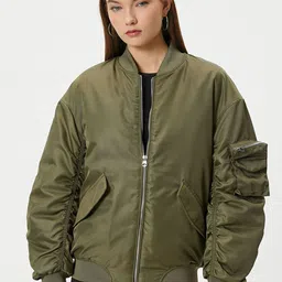 Koton Mock Collar Bomber Jacket-38