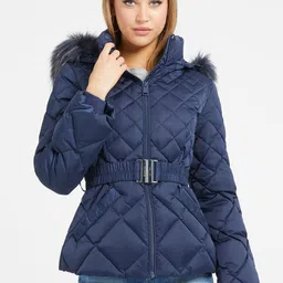 GUESS Women Solid Biker Jacket-41