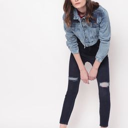 Belliskey Women Blue Crop Denim Jacket-picture-36