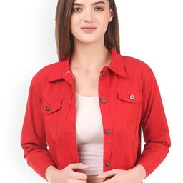 KASHIAN Spread Collar Lightweight Crop TailoredJacket-image-75
