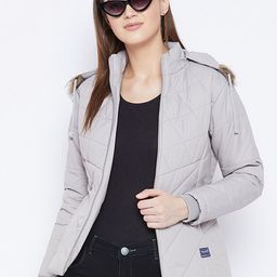 VERO AMORE Hooded Faux Fur Trim Windcheater Padded Jacket-16
