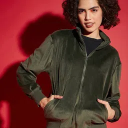 SASSAFRAS Olive Green Long Sleeves Tailored Jacket-37