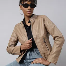 SHOWOFF Windcheater Stand Collar Biker Jacket-picture-14