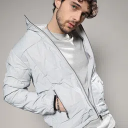 Campus Sutra Mock Collar Windcheater Quilted Jacket-picture-43