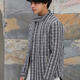 Campus Sutra Windcheater Striped Bomber Jacket-picture-19