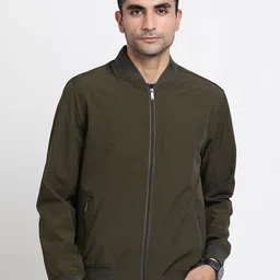 Turtle Men Windcheater Bomber Jacket With Zip Detail-image-55