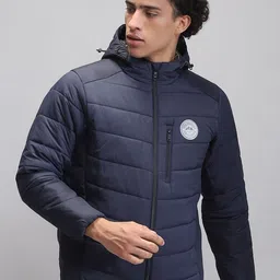 rock.it Men Hooded Checked Casual Lightweight Padded Jacket-image-45
