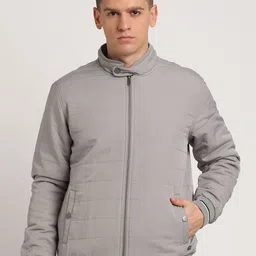 Turtle Men Mandarin Collar Solid Casual Puffer Windcheater Jacket-9