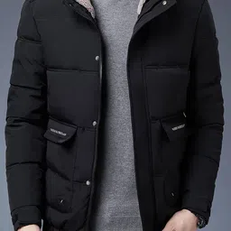 StyleCast x Revolte Men Mock Collar Solid Casual Parka Jacket-image-89