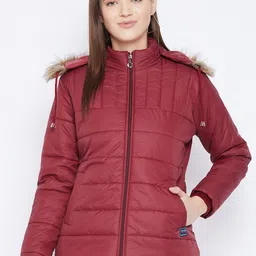VERO AMORE Women Maroon Insulator Puffer Jacket-picture-13