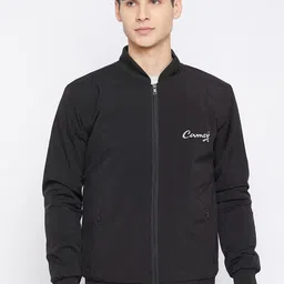 Camey Men Black Floral Lightweight Bomber Jacket-picture-31