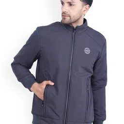 Dollar Socks Mock Collar Lightweight Bomber Jacket-35