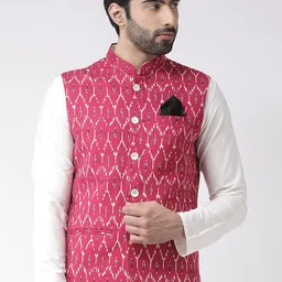 KISAH Printed Nehru Jacket-10