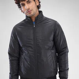 SPYKAR Men Full Sleeve Regular Fit Bomber Self Design Jacket-image-40