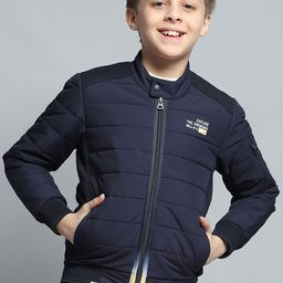 Monte Carlo Boys Mandarin Collar Solid Casual Lightweight Padded Jacket-image-99