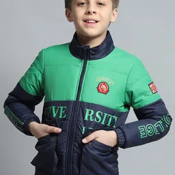 Monte Carlo Boys Mock Collar Colourblocked Casual Lightweight Padded Jacket-picture-11