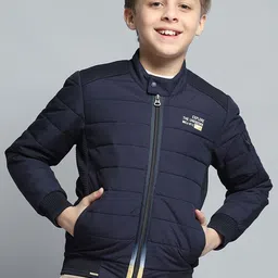 Monte Carlo Boys Mandarin Collar Solid Casual Lightweight Padded Jacket-image-78