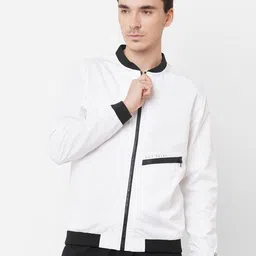 Pepe Jeans Men White Bomber with Patchwork Jacket-image-50