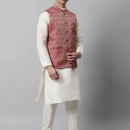 Jompers Men Kurta with Churidar& Nehru Jacket-image-63