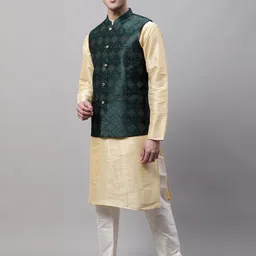 Jompers Men Kurta With Churidar & Printed Nehru Jacket-picture-13