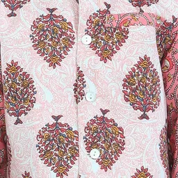JUNITOS Boys Floral Printed Regular Pure Cotton Kurta with Pyjamas & Nehru jacket image 2