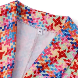 StyleCast Checked Longline Open Front Jacket image 2