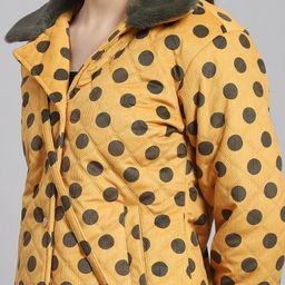 Monte Carlo Girls Polka Dots Printed Spread Collar Lightweight Quilted Jacket image 5