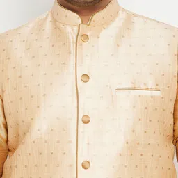 VASTRAMAY Men Plus Size Woven Design Nehru Jacket image 2