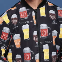 SHOWOFF Men Windcheater Bomber with Patchwork Jacket image 2