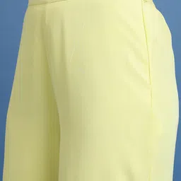 Vishudh Lime Green Printed Crop Top & Jacket With Palazzos image 5
