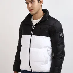 Calvin Klein Men Colourblocked Longline Open Front Jacket image 4