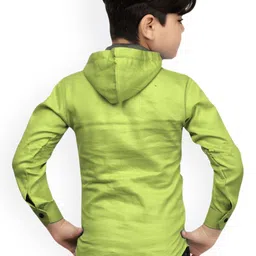 BAESD Boys Typography Printed Hooded Lightweight Open Front Jacket image 3
