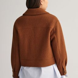 GANT Textured Spread Collar Crop Tailored Jacket image 2