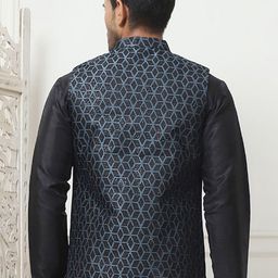 Anouk Woven Design Nehru Jacket image 4