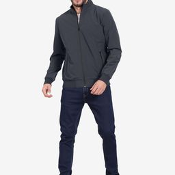 t-base Mock Collar Lightweight Bomber Jacket image 3