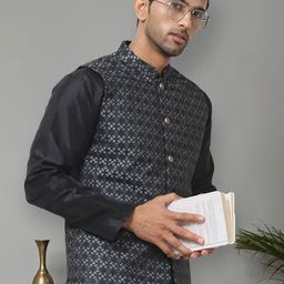 Anouk Woven Design Nehru Jacket image 5