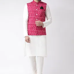 KISAH Printed Nehru Jacket image 3