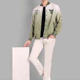 GO DEVIL Graphic Printed Mandarin Collar Bomber Jacket image 3