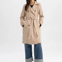 DeFacto Lapel Collar Shoulder Tabs Longline Tailored Jacket image 4