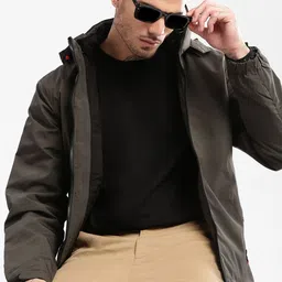 SHOWOFF Windcheater Hooded Oversized Tailored Jacket-17