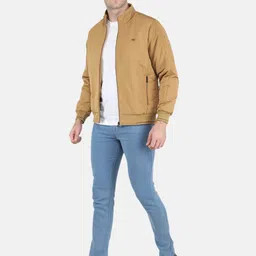 Monte Carlo Men Plus Size Mustard Solid Bomber Jacket image 2